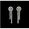 Image 1 : 1.50 ctw Diamond Earrings - 14KT White Gold