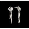 Image 2 : 1.50 ctw Diamond Earrings - 14KT White Gold