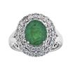Image 1 : 2.44 ctw Emerald and Diamond Ring - 18KT White Gold