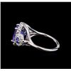 Image 3 : 14KT White Gold 3.07 ctw Tanzanite, Sapphire and Diamond Ring