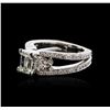 Image 1 : 18KT White Gold 2.73 ctw Diamond Ring