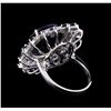Image 3 : 12.92 ctw Sapphire and Diamond Ring - 14KT White Gold