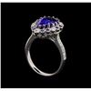 Image 4 : 14KT White Gold 3.86 ctw Tanzanite, Sapphire and Diamond Ring