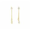 Image 1 : Diamond Shaped Detail Earrings - Gold Plated