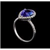 Image 4 : 2.52 ctw Tanzanite and Diamond Ring - 14KT White Gold