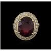 Image 2 : 14KT Yellow Gold 11.50 ctw Ruby and Diamond Ring