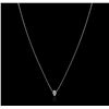 Image 2 : 14KT White Gold 0.36 ctw Diamond Solitaire Necklace