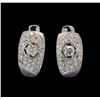 Image 1 : 14KT White Gold 0.93 ctw Diamond Earrings