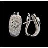 Image 2 : 14KT White Gold 0.93 ctw Diamond Earrings
