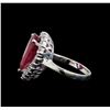 Image 3 : 14KT White Gold 5.88 ctw Ruby and Diamond Ring