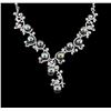 Image 2 : Tahitian Pearl and Diamond  Necklace - 14KT White Gold