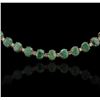 Image 1 : 14KT Yellow Gold 37.26 ctw Emerald and Diamond Necklace