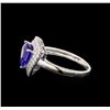 Image 3 : 14KT White Gold 3.40 ctw Tanzanite and Diamond Ring