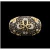 Image 2 : 14KT Yellow Gold 1.09 ctw Brown Diamond Ring