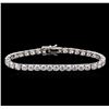 Image 1 : 18KT White Gold 14.97 ctw Diamond Tennis Bracelet