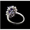 Image 3 : 14KT White Gold 3.44 ctw Tanzanite and Diamond Ring