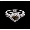 Image 2 : GIA Cert 1.17 ctw Fancy Brown Diamond Ring - 18KT White Gold