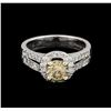 Image 2 : 14KT White Gold 1.50 ctw Diamond Ring
