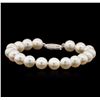 Image 1 : Fresh Water Pearl Bracelet - 14KT White Gold