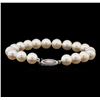 Image 2 : Fresh Water Pearl Bracelet - 14KT White Gold