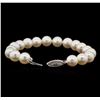 Image 3 : Fresh Water Pearl Bracelet - 14KT White Gold