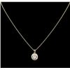 Image 2 : 1.23 ctw Diamond Pendant With Chain - 14KT White Gold