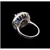 Image 3 : 4.66 ctw Tanzanite and Diamond Ring - 14KT White Gold