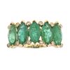 Image 1 : 4.35 ctw Emerald and Diamond Band - 18KT Yellow Gold