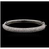 Image 1 : 5.10 ctw Diamond Bangle Bracelet - 14KT White Gold