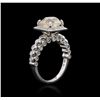 Image 3 : 18KT White Gold 3.57 ctw Diamond Ring