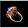 Image 3 : 14KT Rose Gold 5.34 ctw Tanzanite and Diamond Ring