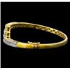 Image 2 : 14KT Yellow Gold 2.27 ctw Diamond Bangle Bracelet