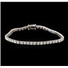 Image 1 : 14KT White Gold 5.04 ctw Diamond Tennis Bracelet