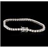 Image 2 : 14KT White Gold 5.04 ctw Diamond Tennis Bracelet