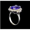 Image 4 : 14KT White Gold 7.79 ctw Tanzanite and Diamond Ring