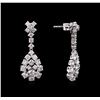 Image 2 : 2.59 ctw Diamond Earrings - 14KT White Gold