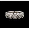 Image 2 : 14KT White Gold 0.67 ctw Diamond Ring