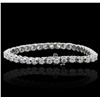 Image 2 : 14KT White Gold 6.80 ctw Diamond Tennis  Bracelet