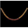 Image 1 : 33.95 ctw Multi Color Sapphire Necklace - 14KT Yellow Gold