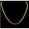 Image 2 : 33.95 ctw Multi Color Sapphire Necklace - 14KT Yellow Gold