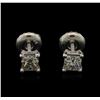 Image 1 : 0.49 ctw Diamond Stud Earrings - 14KT White Gold