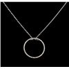Image 1 : 0.30 ctw Diamond Circle Necklace - 14KT White Gold