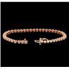 Image 3 : 14KT Rose Gold 2.57 ctw Diamond Tennis Bracelet