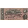 Image 1 : 1864 $5 Confederate States of America Bank Note