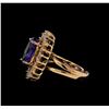 Image 3 : 5.91 ctw Tanzanite and Diamond Ring - 14KT Rose Gold