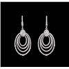 Image 1 : 1.60 ctw Earrings Dangle Earrings - 14KT White Gold