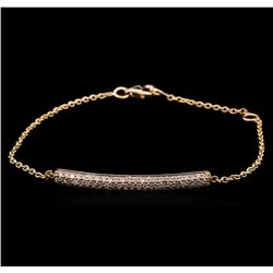 0.54 ctw Diamond Bracelet - 14KT Rose Gold
