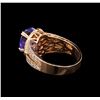 Image 3 : 14KT Rose Gold 3.16 ctw Tanzanite and Diamond Ring