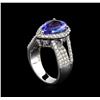 Image 4 : 14KT White Gold 4.81 ctw Tanzanite and Diamond Ring