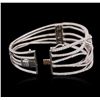 Image 4 : 14KT White Gold 3.99 ctw Diamond Bangle Bracelet